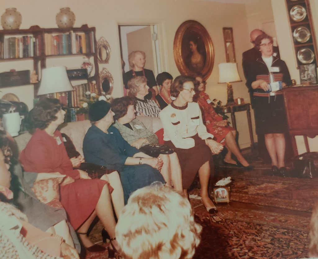 1975 Membership Tea gathering with the Cincinnati Chapter