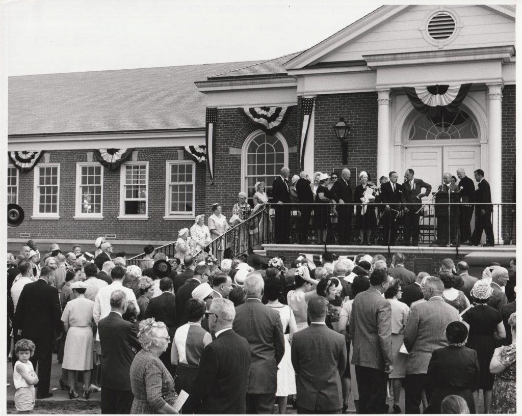 Grand opening of the Martha Washington building.