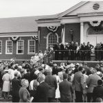 Grand opening of the Martha Washington building.