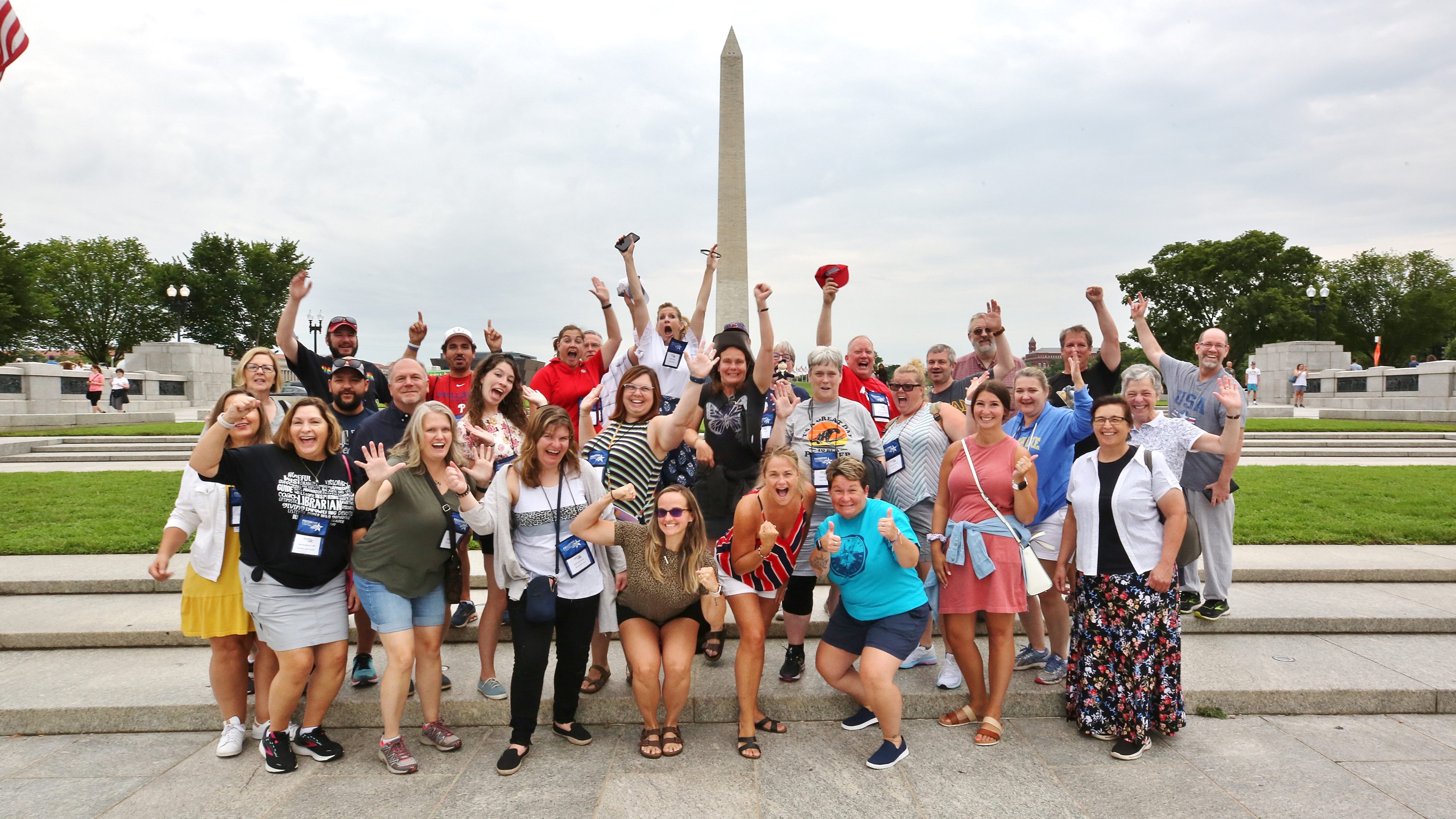 Teachers visiting Washington, D.C. as part of a Freedoms Foundation teacher program.